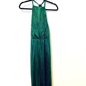 House of Harlow 1960 x Revolve Emerald Green Metallic Midi Dress - Size XS